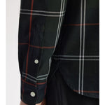 Camicia in popeline con motivo tartan M3456 Q20 FRED PERRY Night green 