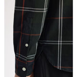 Camicia in popeline con motivo tartan M3456 Q20 FRED PERRY Night green 