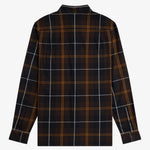 Camicia in twill tartan M3457 33C FRED PERRY Rich brown 
