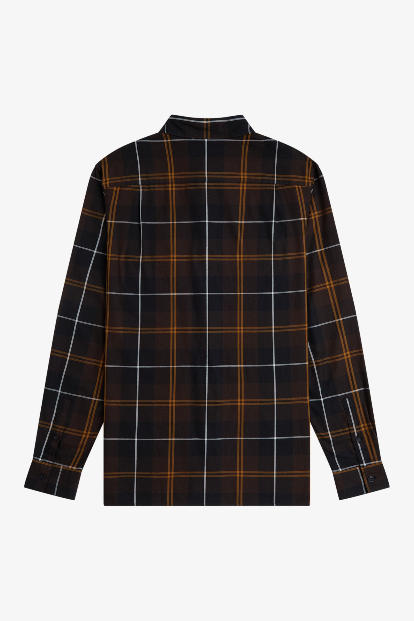 Camicia in twill tartan M3457 33C FRED PERRY Rich brown 