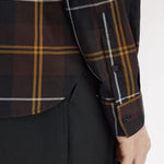 Camicia in twill tartan M3457 33C FRED PERRY Rich brown 