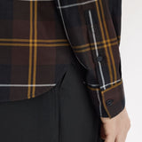 Camicia in twill tartan M3457 33C FRED PERRY Rich brown 