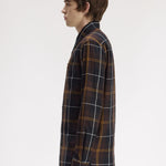 Camicia in twill tartan M3457 33C FRED PERRY Rich brown 