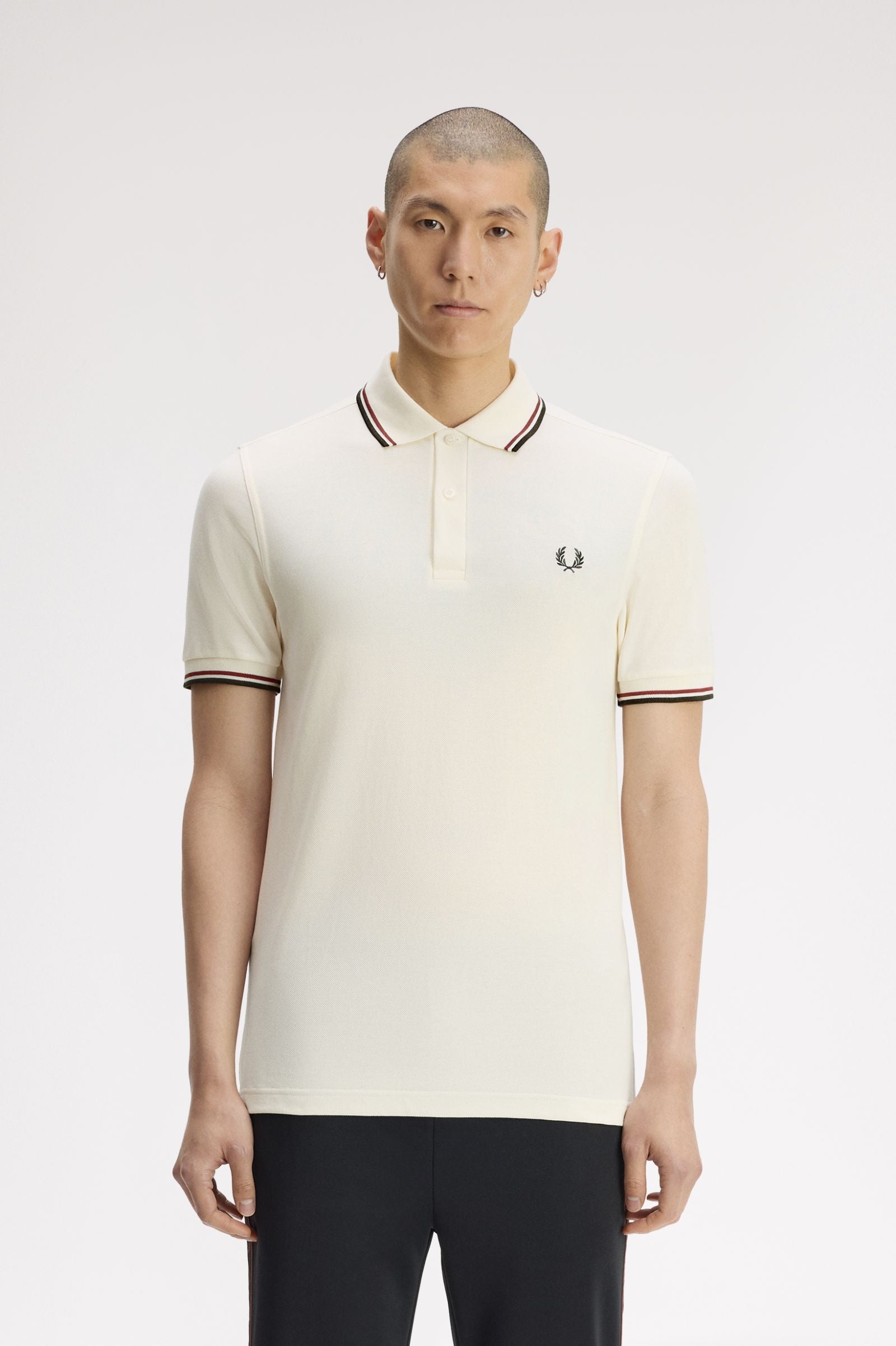 Polo manica corta M3600 69C FRED PERRY Ecr/brndy/ngreen 