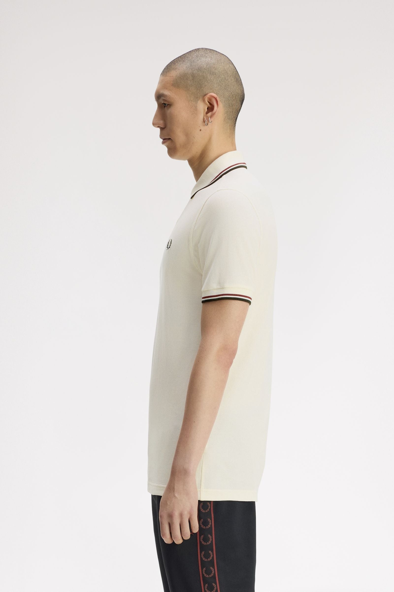 Polo manica corta M3600 69C FRED PERRY Ecr/brndy/ngreen 