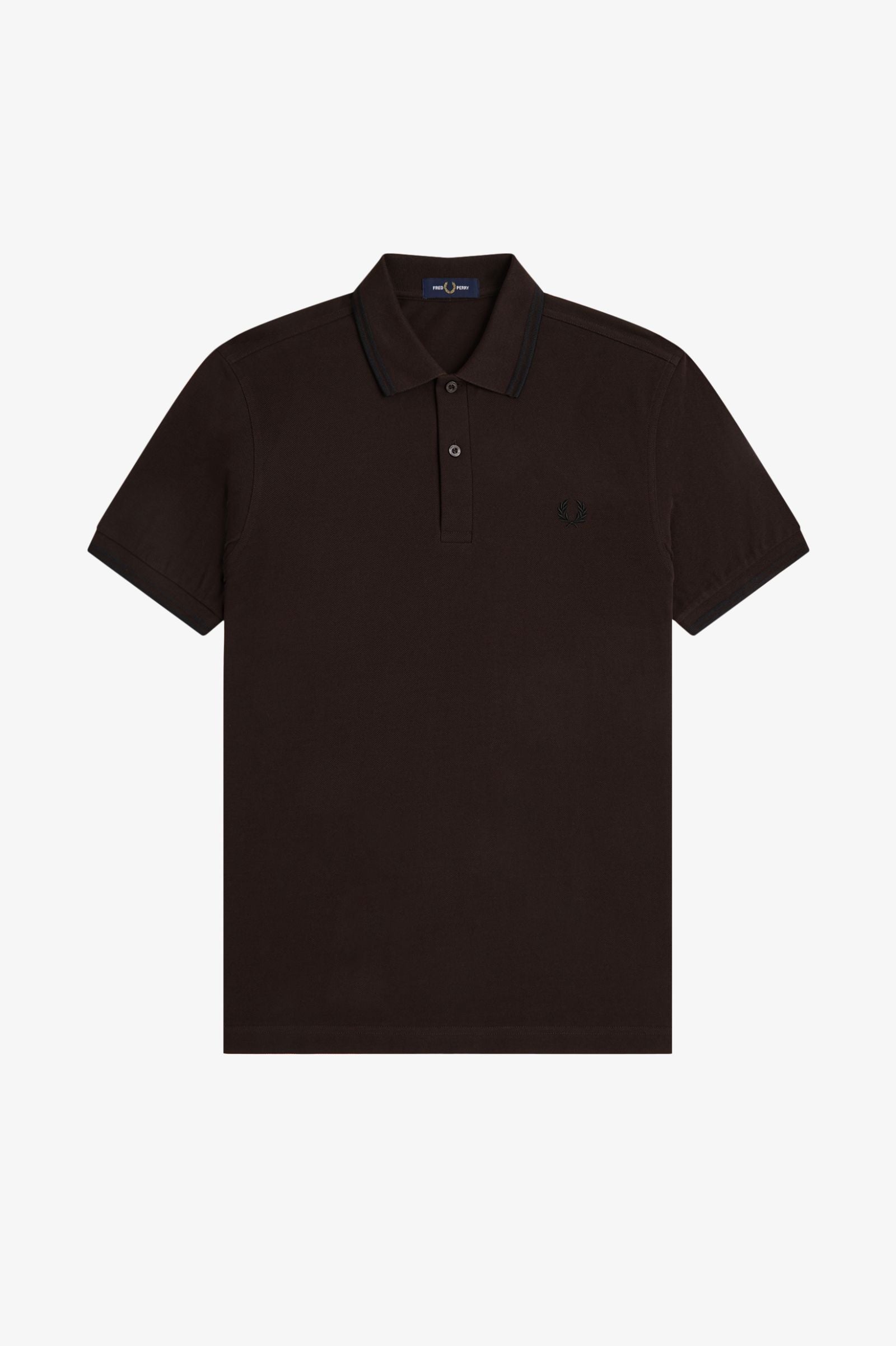 Polo manica corta M3600 86C FRED PERRY Rich brown/black 