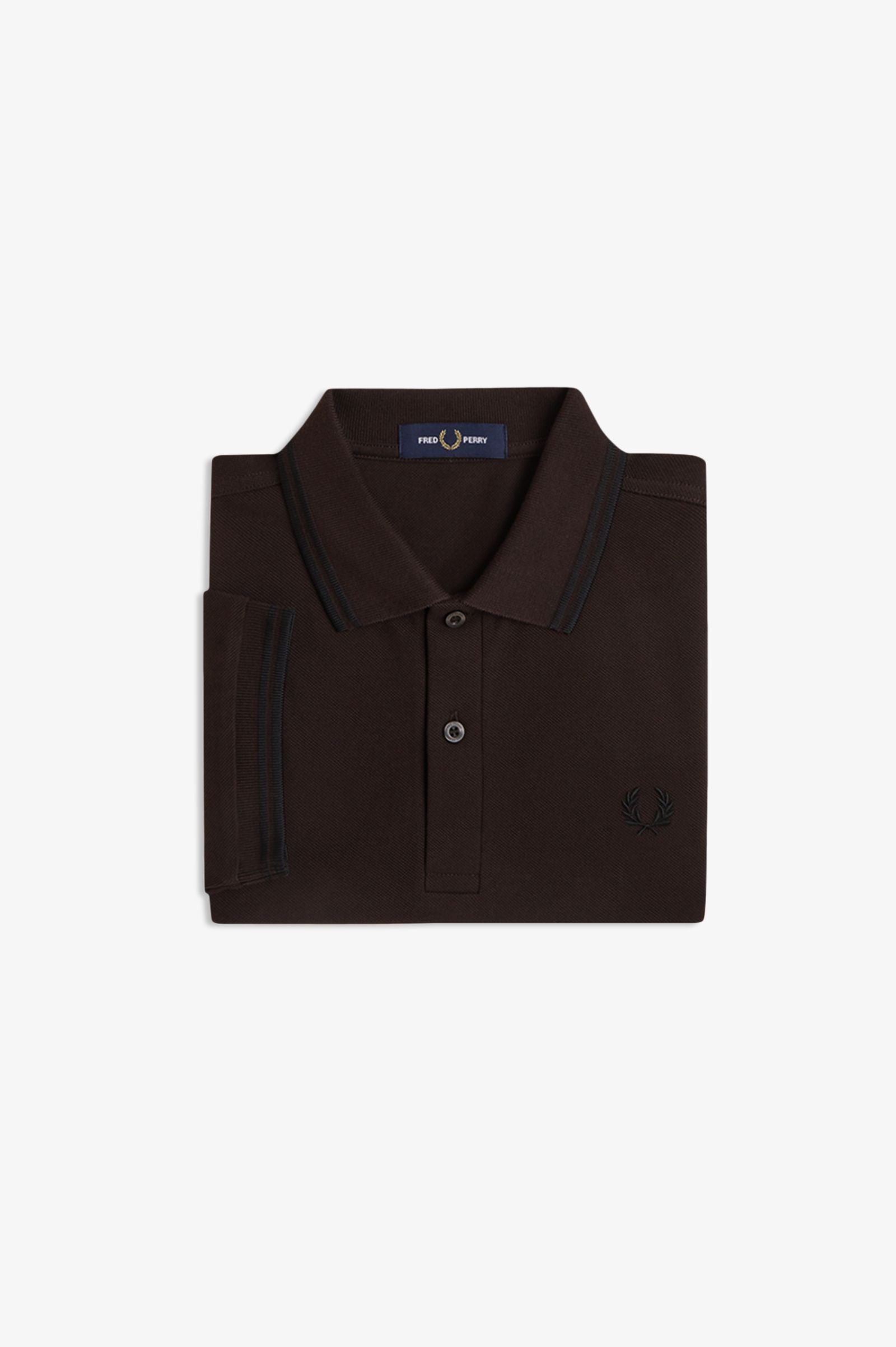 Polo manica corta M3600 86C FRED PERRY Rich brown/black 