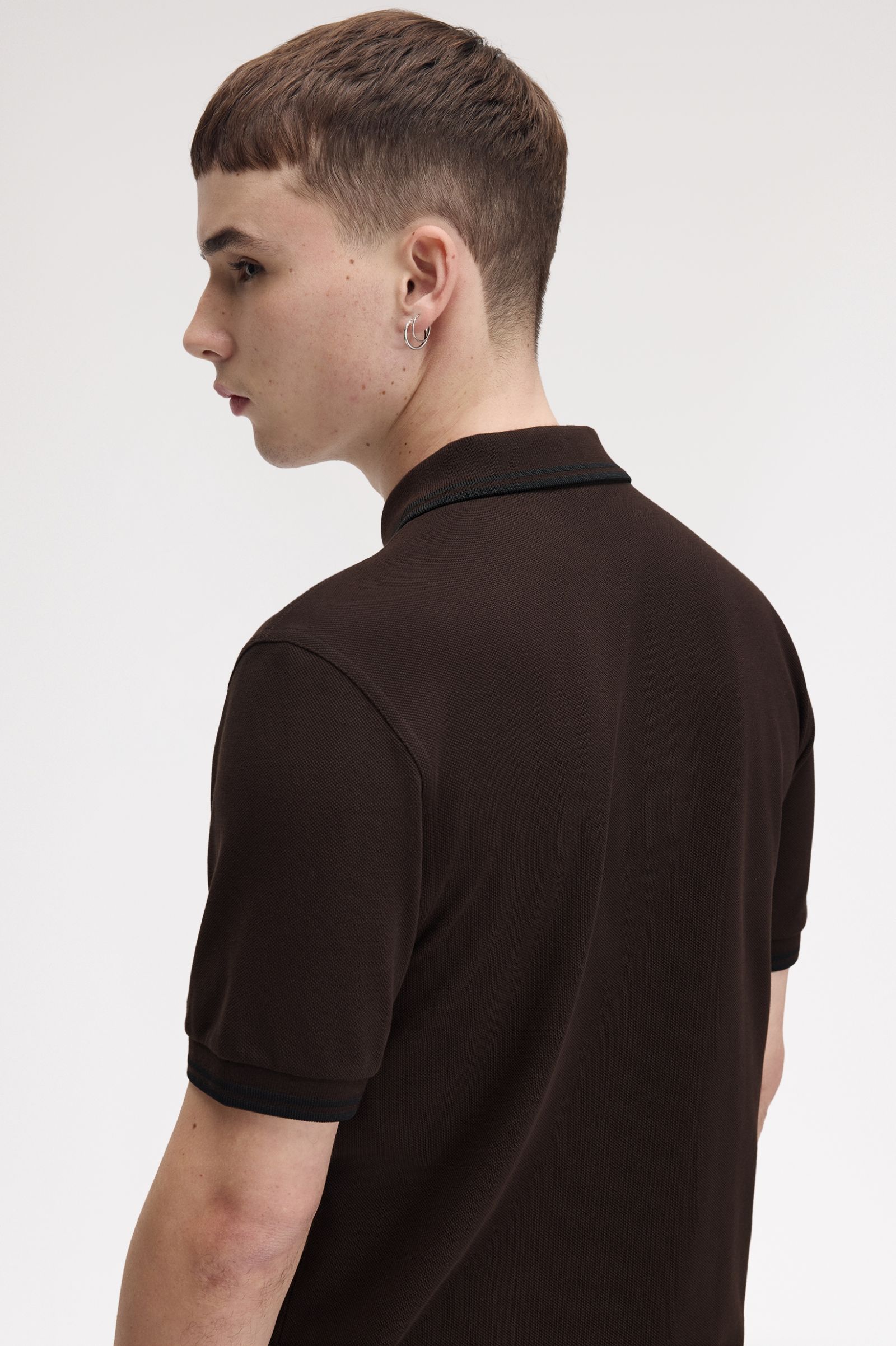 Polo manica corta M3600 86C FRED PERRY Rich brown/black 