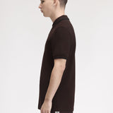 Polo manica corta M3600 86C FRED PERRY Rich brown/black 
