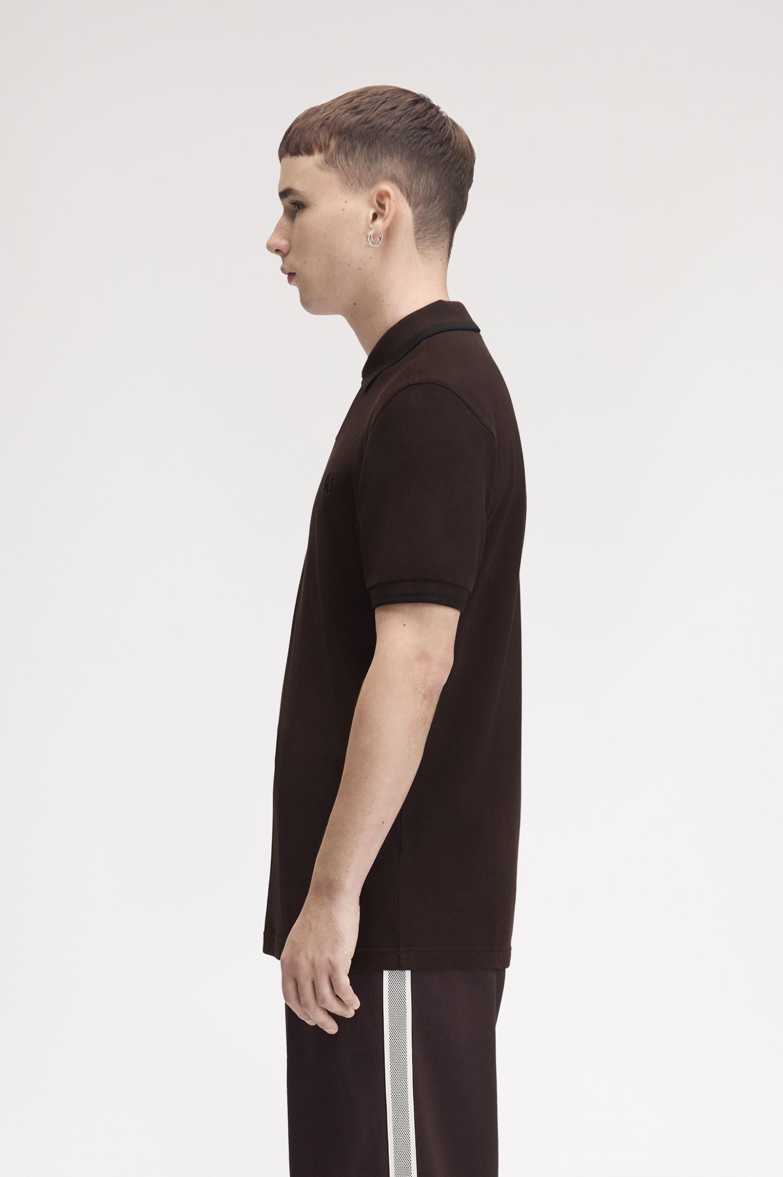 Polo manica corta M3600 86C FRED PERRY Rich brown/black 