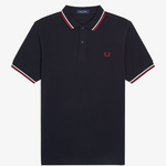 Polo manica corta M3600 T55 FRED PERRY Nvy/swht/bntred 