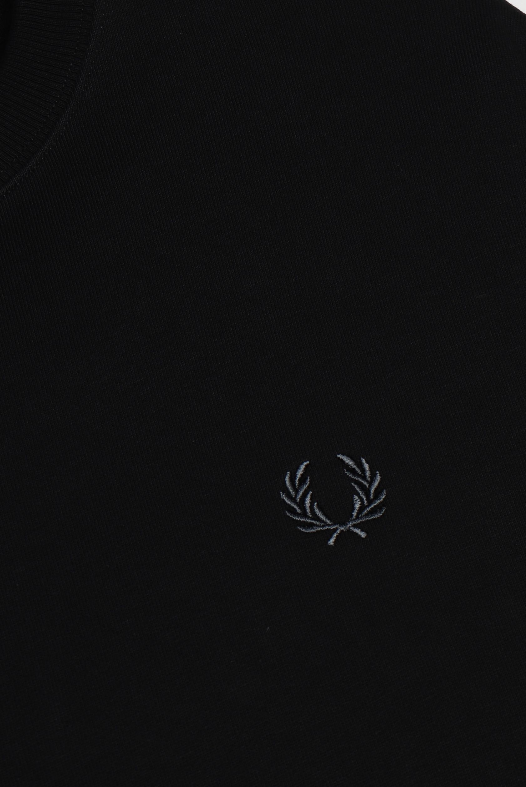 Felpa girocollo con logo ricamato M3622 102 FRED PERRY Black 