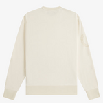 Felpa girocollo con logo ricamato M3622 560 FRED PERRY Ecru 