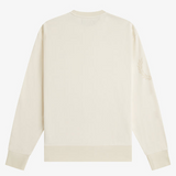 Felpa girocollo con logo ricamato M3622 560 FRED PERRY Ecru 