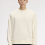 Felpa girocollo con logo ricamato M3622 560 FRED PERRY Ecru 