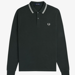 Polo manica lunga M3636 T50 FRED PERRY Night green/snwht 