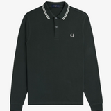 Polo manica lunga M3636 T50 FRED PERRY Night green/snwht 