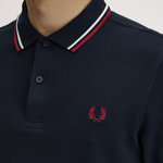  M3636 T55 FRED PERRY Nvy/swht/bntred 