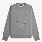 Felpa con applicazione tartan M3652 420 FRED PERRY Steel marl 