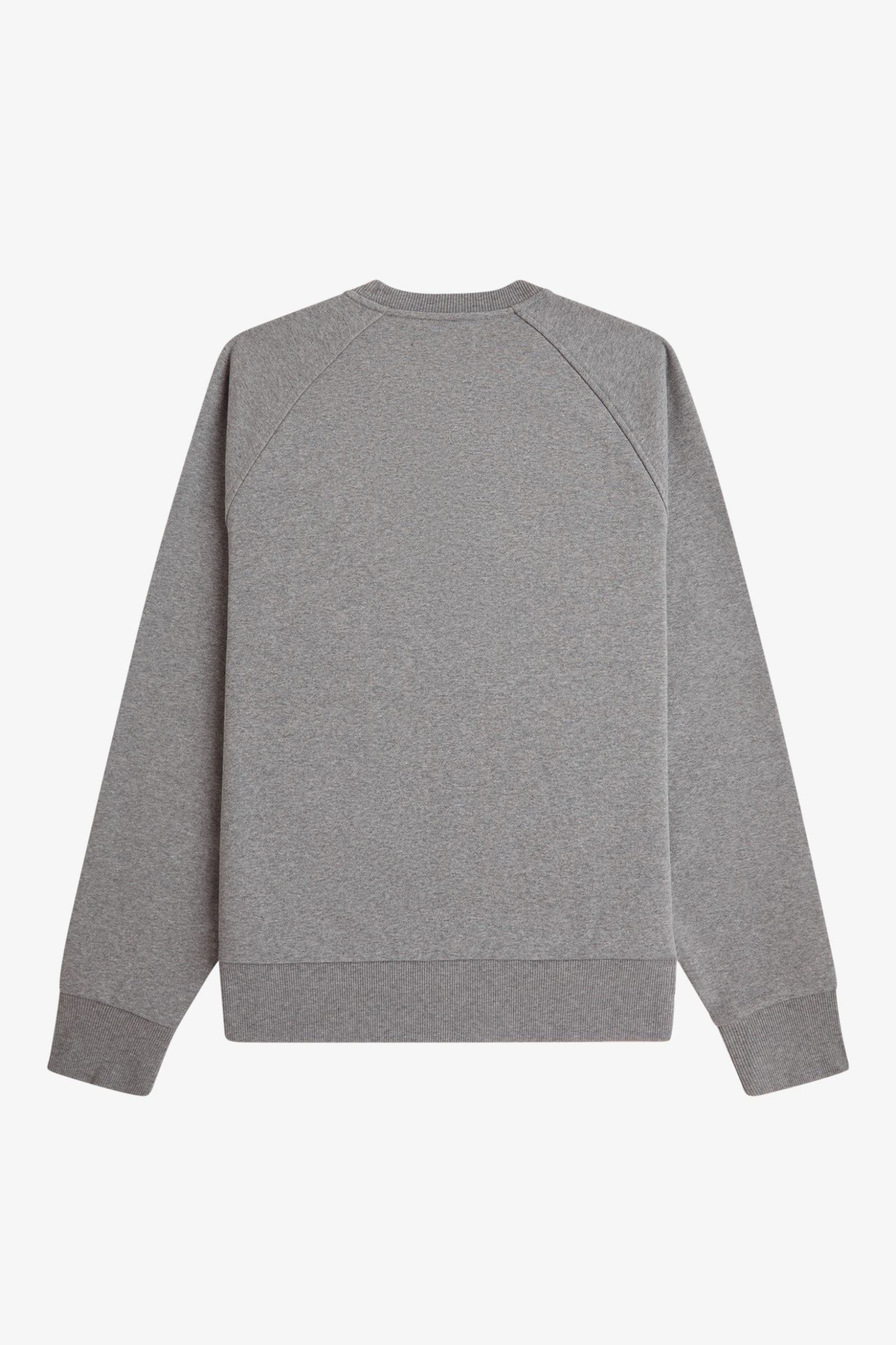 Felpa con applicazione tartan M3652 420 FRED PERRY Steel marl 