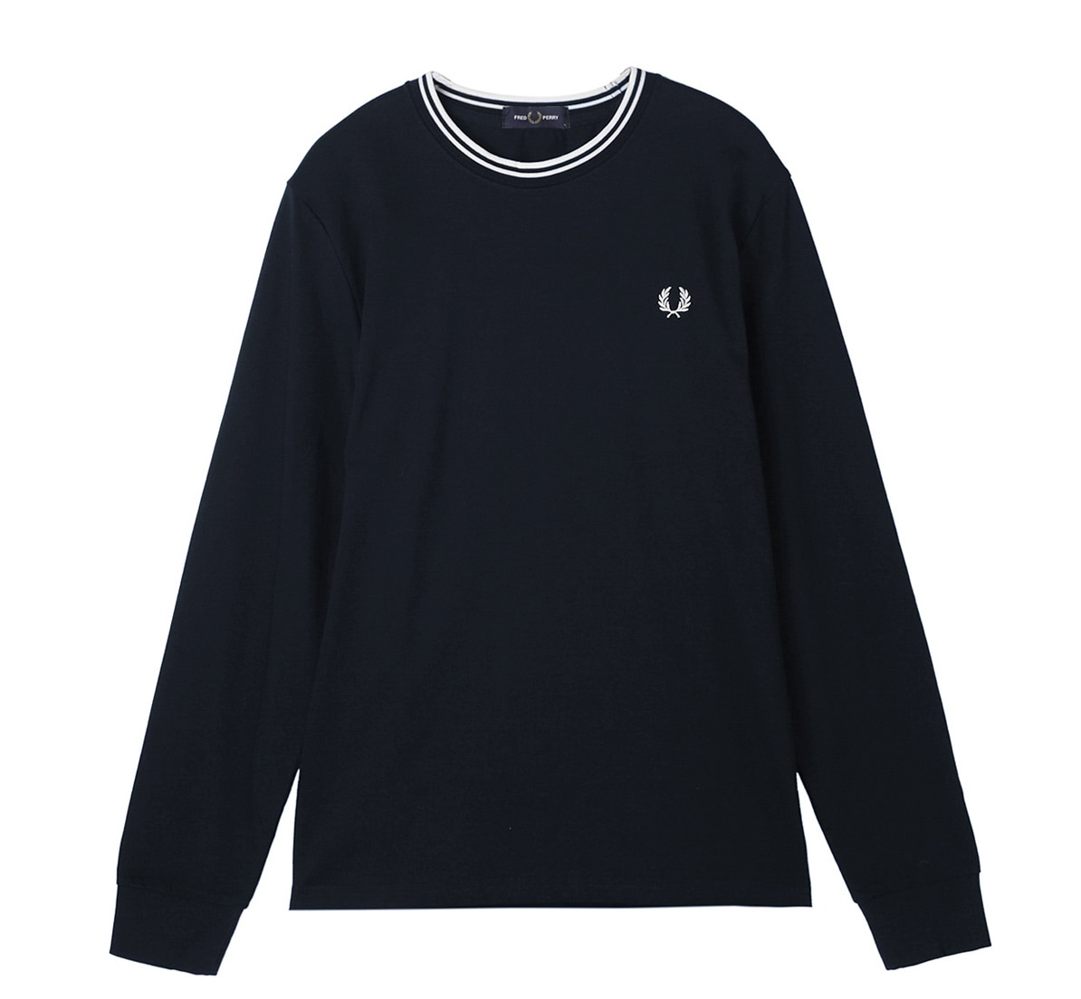 T-Shirt manica lunga in cotone M9602 795 FRED PERRY Navy 