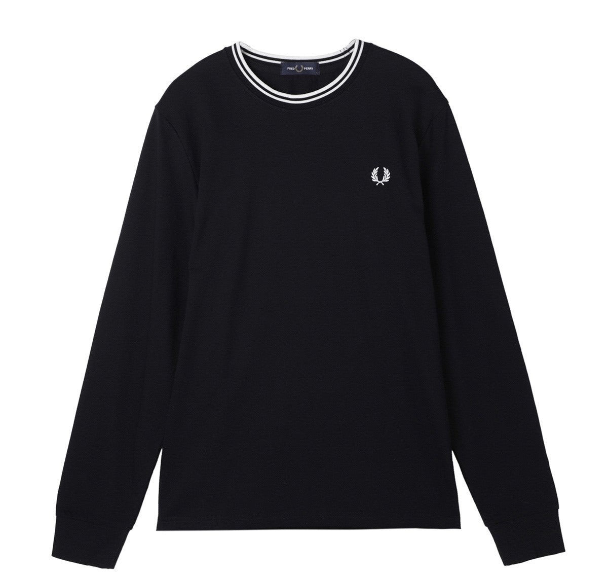 T-Shirt manica lunga in cotone M9602 R88 FRED PERRY Black 