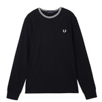 T-Shirt manica lunga in cotone M9602 R88 FRED PERRY Black 