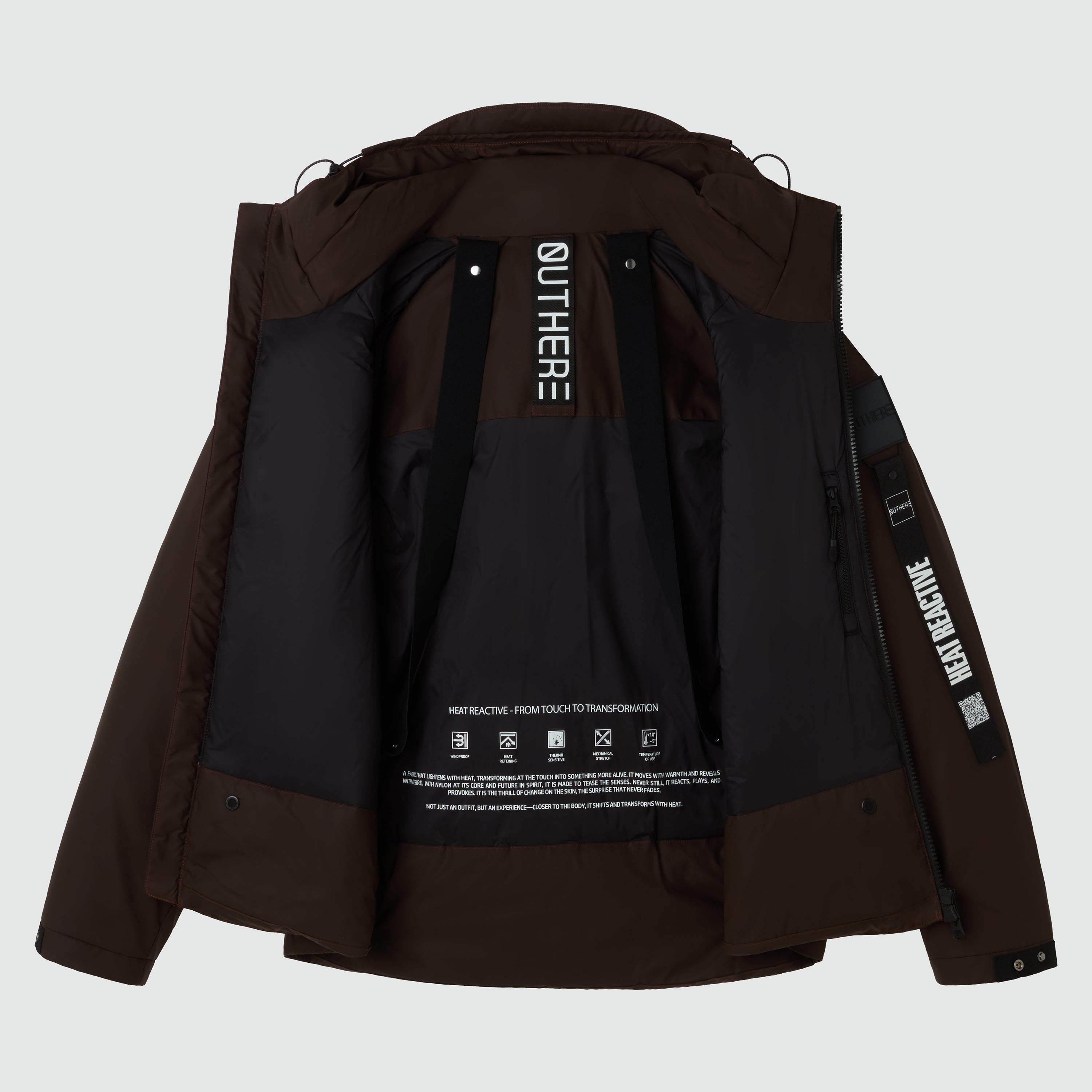 Piumino con cappuccio MUDROP 4639M575C270 1949 OUTHERE Chocolata 