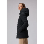 Piumino a canali stretti con cappuccio PED5419 01180662 NER PEUTEREY Black 