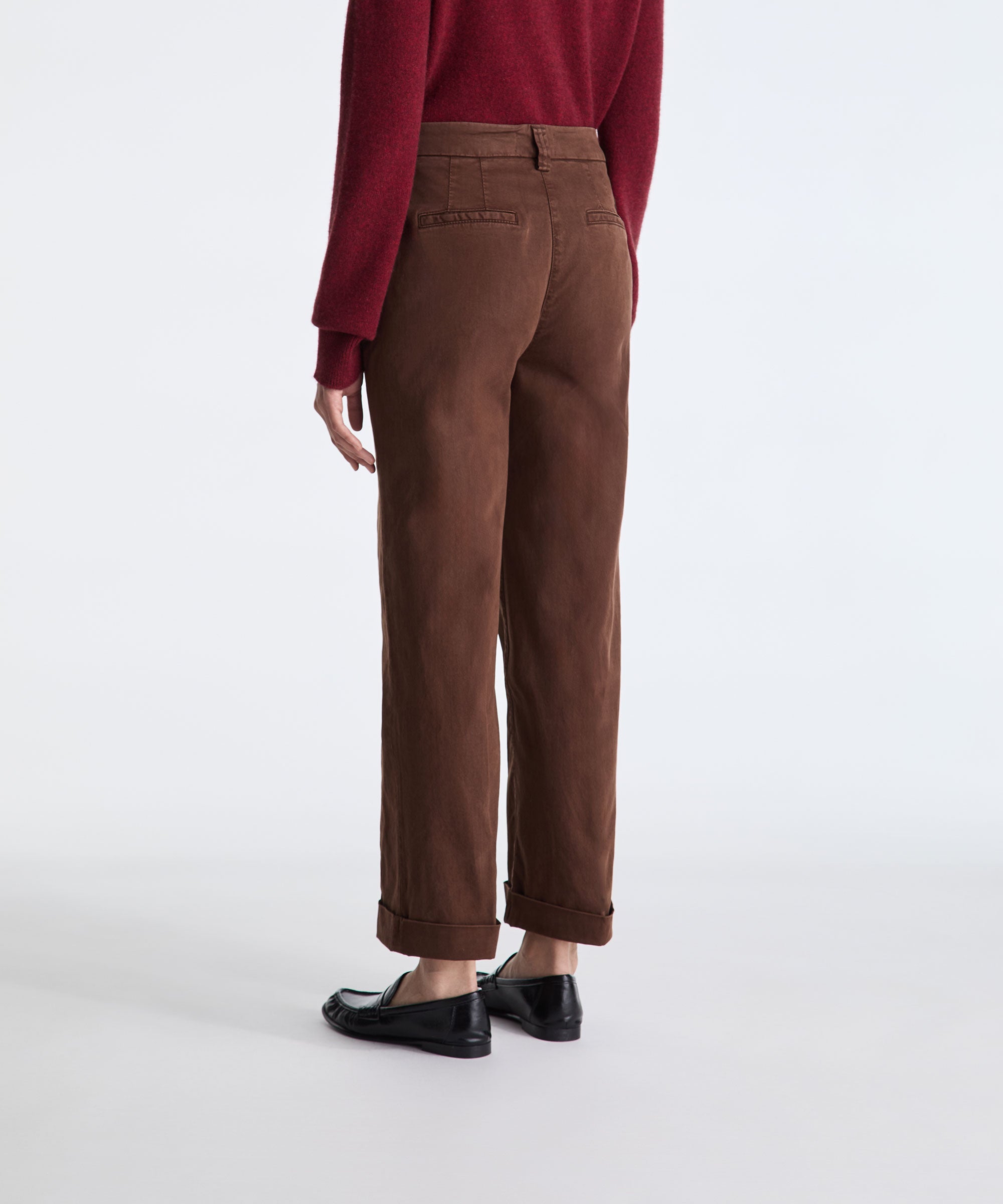 Pantaloni in gabardina stretch PED5517 99012363 194 PEUTEREY Marrone 