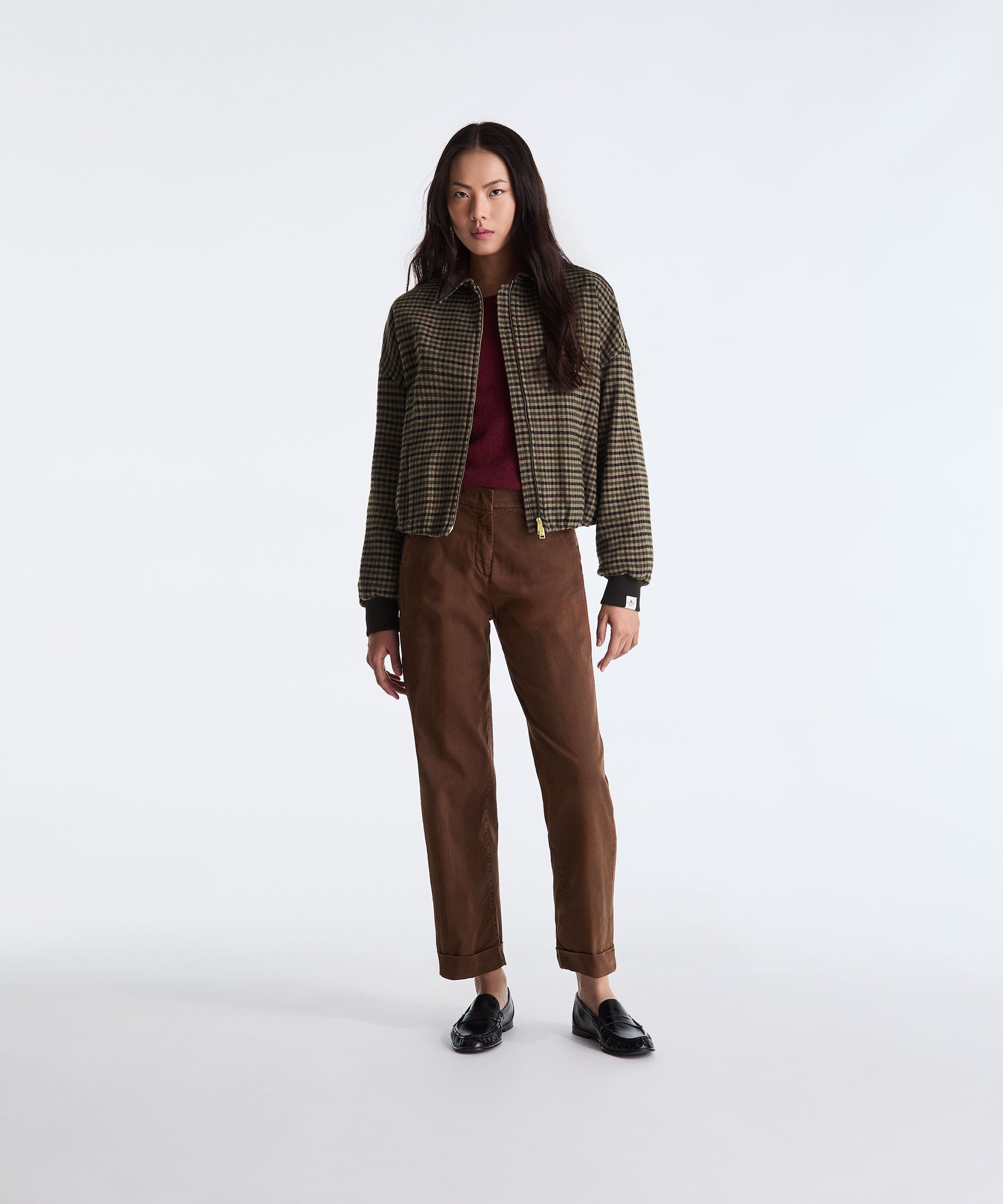 Pantaloni in gabardina stretch PED5517 99012363 194 PEUTEREY Marrone 