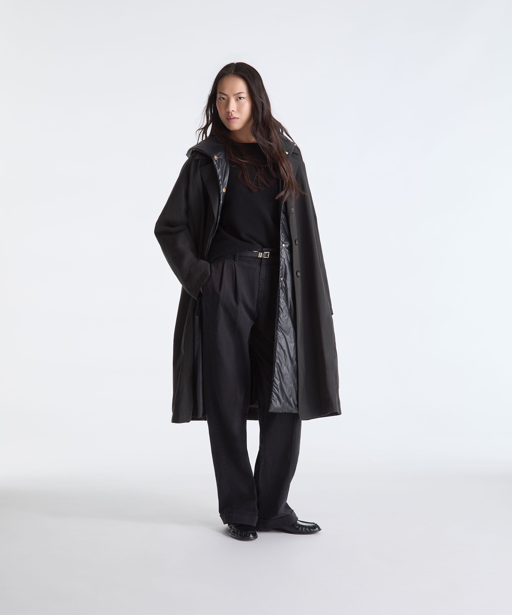 Doppio capo con tessuti a contrasto PED5725 01112047 NER PEUTEREY Black 