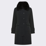 Giacca lunga con pelliccia di volpe PED5741 01192057 NER PEUTEREY Nero 
