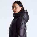 Piumino lungo in nylon lucido PED5744 01182061 NER PEUTEREY Black 