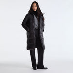 Piumino lungo in nylon lucido PED5744 01182061 NER PEUTEREY Black 