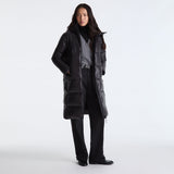 Piumino lungo in nylon lucido PED5744 01182061 NER PEUTEREY Black 
