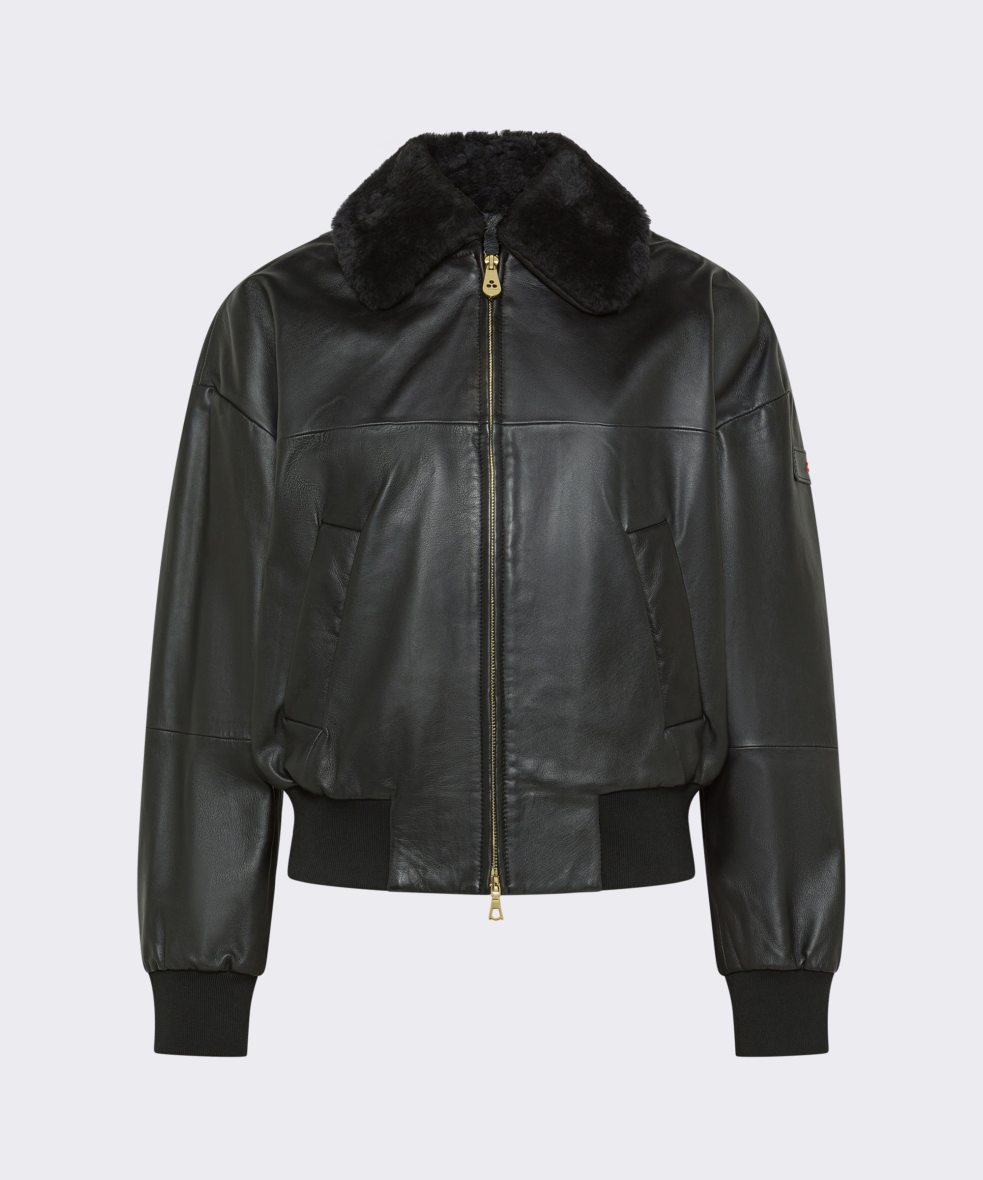 Bomber in pelle con collo staccabile PED5768 99012483 NER PEUTEREY Nero 
