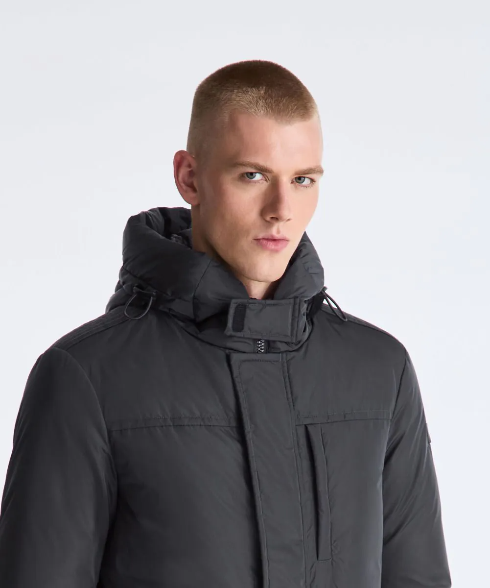 Giaccone con cappuccio PEU5936 01181786 799 PEUTEREY Grey 