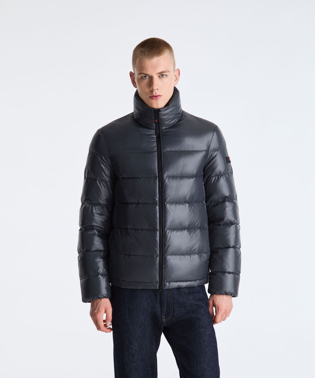 Piumino in nylon lucente PEU5939 01182061 215 PEUTEREY Blue 
