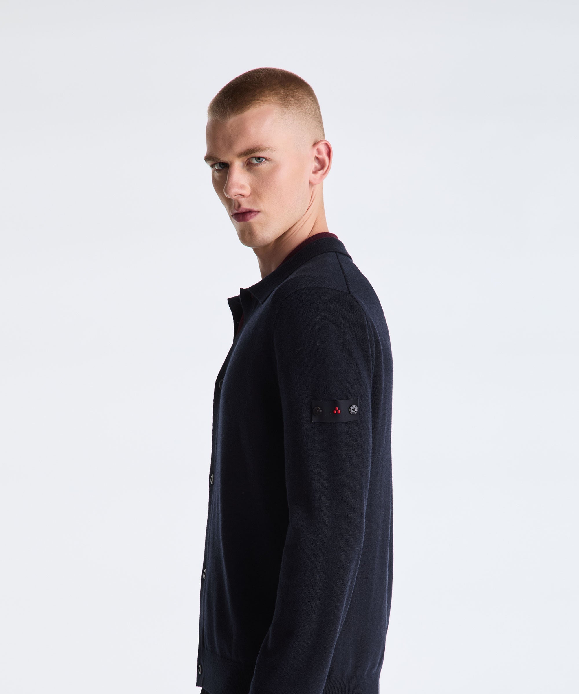 Cardigan con colletto PEU5989 99011947 215 PEUTEREY Blue 