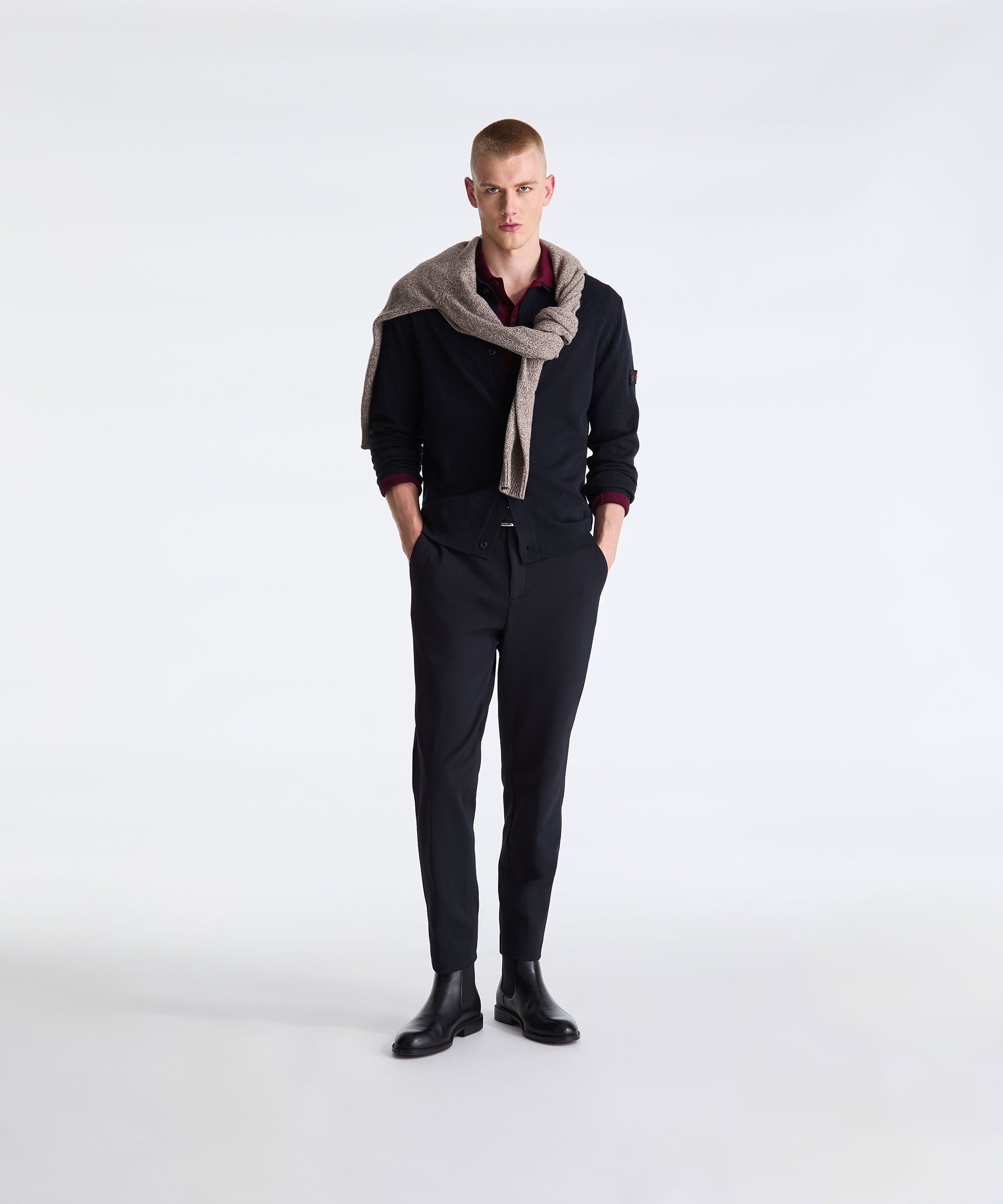 Cardigan con colletto PEU5989 99011947 215 PEUTEREY Blue 
