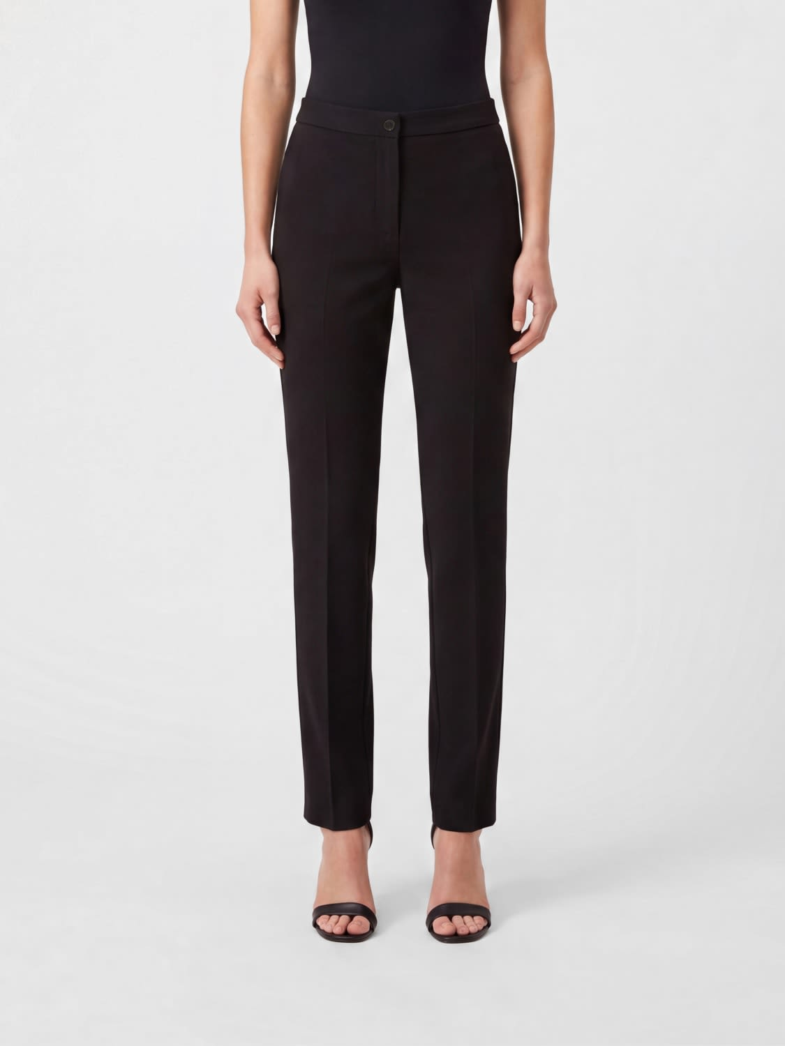 Pantalone a sigaretta in tessuto tecnico 100054A3NV I76 PINKO Grigio corvo 