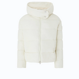 Piumino con cappuccio in tela tecnica 101602A3EA C10 PINKO Panna 