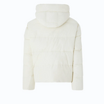 Piumino con cappuccio in tela tecnica 101602A3EA C10 PINKO Panna 