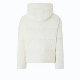 Piumino con cappuccio in tela tecnica 101602A3EA C10 PINKO Panna 