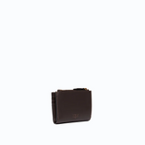 Portafoglio piccolo in pelle liscia con logo 103610A0F1 M12Q PINKO Marrone-mascara antique 