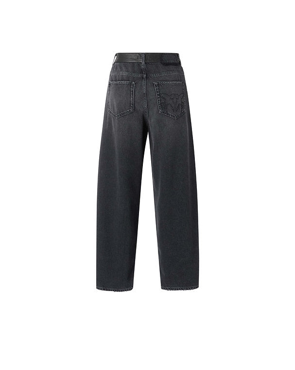 Jeans ballon fit 103857A3GW PJ4 PINKO Black scuro 