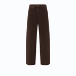 Pantaloni barrel fit in bull denim 103857A3KU L72 PINKO Marrone testa moro 