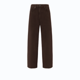 Pantaloni barrel fit in bull denim 103857A3KU L72 PINKO Marrone testa moro 