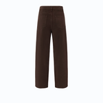 Pantaloni barrel fit in bull denim 103857A3KU L72 PINKO Marrone testa moro 